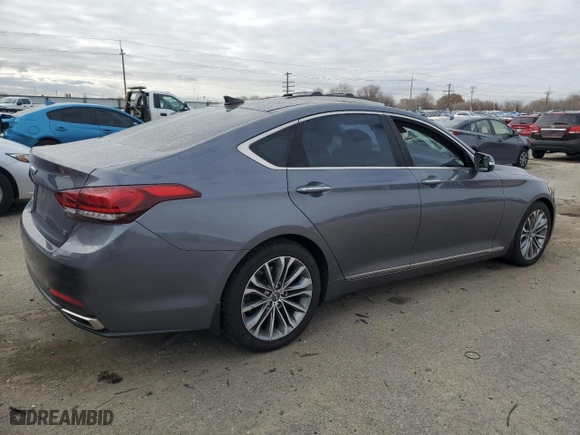 2015 Hyundai Genesis 3.8L with VIN KMHGN4JE0FU103109, listed as a Copart auction lot 82705984 with 0 mi miles and Salvage Title. Bid and sale history available at carsss.com. Image 3.