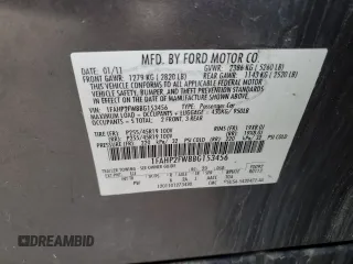 2011 Ford Taurus Limited with VIN 1FAHP2FW8BG153456, listed as a Copart auction lot 43833815 with 168,326 mi miles and Salvage title. Bid and sale history available at DreamBid. Image 14.