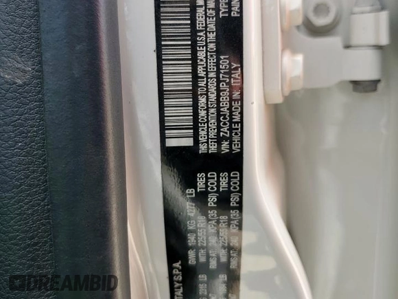 2018 Jeep Renegade Latitude с VIN ZACCJABB9JPJ71501, выставлен на аукционе Copart как лот 57803695 с пробегом 74 893 миль миль и Списание • Salvage title. История ставок и продаж доступна на DreamBid. Изображение 12.