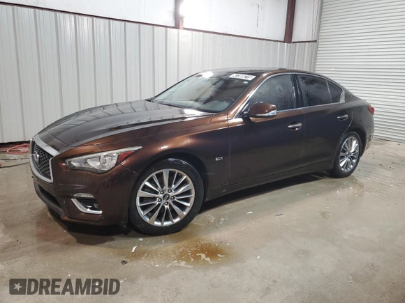 2018 Infiniti Q50 2.0t LUXE with VIN JN1CV7AR2JM490006, listed as a Copart auction lot 47308215 with 151,159 mi miles and Clean Title. Bid and sale history available at carsss.com. Image 1.