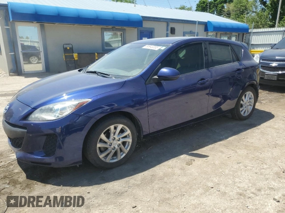 2012 Mazda 3 i Grand Touring z VIN JM1BL1M77C1659124, wystawiony jako Copart lot #56943355 z przebiegiem 105 465 mil mil oraz Szkoda całkowita • Salvage title. Historia ofert i sprzedaży dostępna na DreamBid. Obrazek 1.