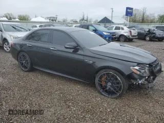 2019 Mercedes-Benz E 63 S AMG with VIN WDDZF8KB9KA507467, listed as a Copart auction lot 56385015 with 58,603 mi miles and Salvage Title. Bid and sale history available at DreamBid. Image 4.