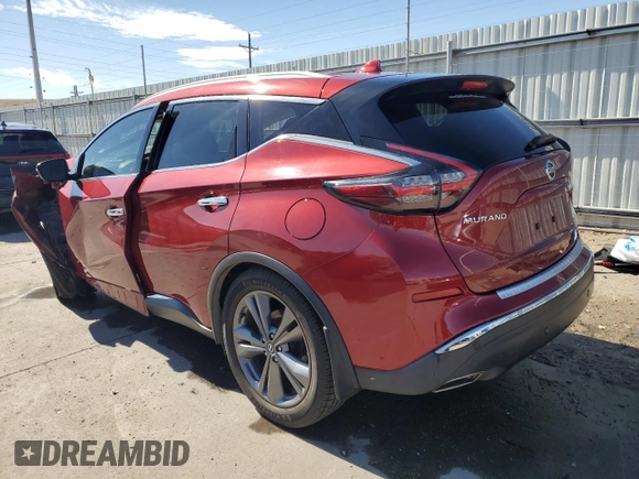 2020 Nissan Murano Platinum with VIN 5N1AZ2DS7LN156847, listed as a Copart auction lot 47846415 with Not provided miles and Salvage title. Bid and sale history available at DreamBid. Image 2.