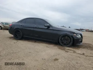 2017 Mercedes-Benz C 300 with VIN 55SWF4JB2HU215066, listed as a Copart auction lot 57427375 with 78,506 mi miles and Salvage title. Bid and sale history available at DreamBid. Image 4.