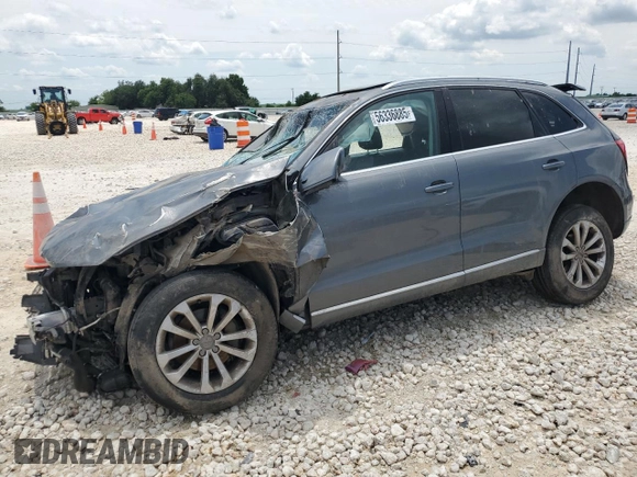 2014 Audi Q5 Premium Plus z VIN WA1LFAFP2EA104331, wystawiony jako Copart lot #56336885 z przebiegiem Nie podano mil oraz Szkoda całkowita • Salvage title. Historia ofert i sprzedaży dostępna na DreamBid. Obrazek 1.