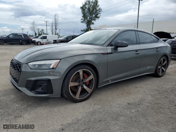 2023 Audi A5 Sportback S line Prestige with VIN WAUEACF57PA033957, listed as a Copart auction lot 60224274 with 43,445 mi miles and Salvage Title. Bid and sale history available at carsss.com. Image 1.