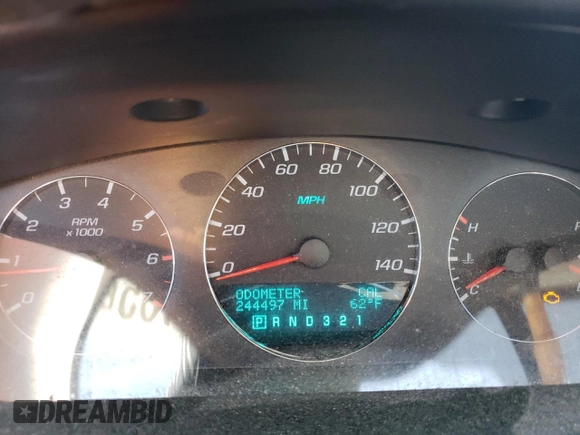 2007 Chevrolet Impala LT with VIN 2G1WC58R979340807, listed as a Copart auction lot 49291135 with 244,497 mi miles and Salvage Title. Bid and sale history available at DreamBid. Image 9.