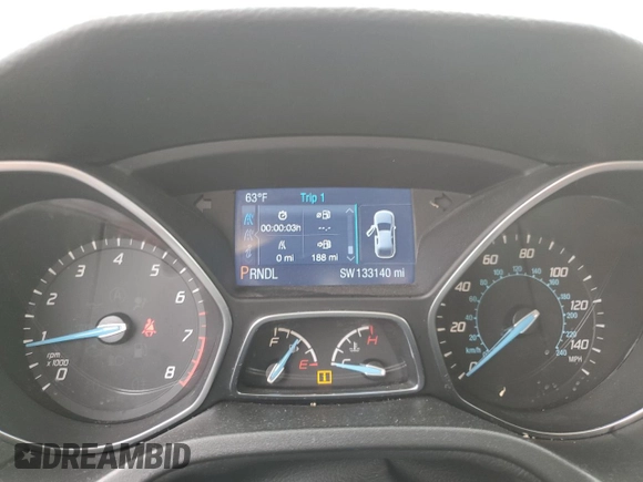2014 Ford Focus SE with VIN 1FADP3F22EL433306, listed as a Copart auction lot 52242515 with 133,140 mi miles and Salvage Title. Bid and sale history available at carsss.com. Image 9.