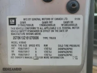 2006 GMC Sierra 1500 SLT with VIN 2GTEK13Z161270836, listed as a Copart auction lot 82603384 with 0 mi miles and Salvage Title. Bid and sale history available at carsss.com. Image 13.