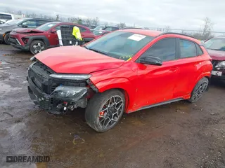 2023 Hyundai Kona N with VIN KM8KH3ACXPU006527, listed as a IAAI auction lot 41532022 with 22862 miles. Bid and sale history available at carsss.com. Image 18.