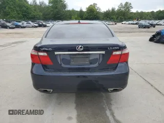 2007 Lexus LS 460 with VIN JTHBL46F975008533, listed as a Copart auction lot 55954265 with 182,192 mi miles and Salvage title. Bid and sale history available at DreamBid. Image 6.