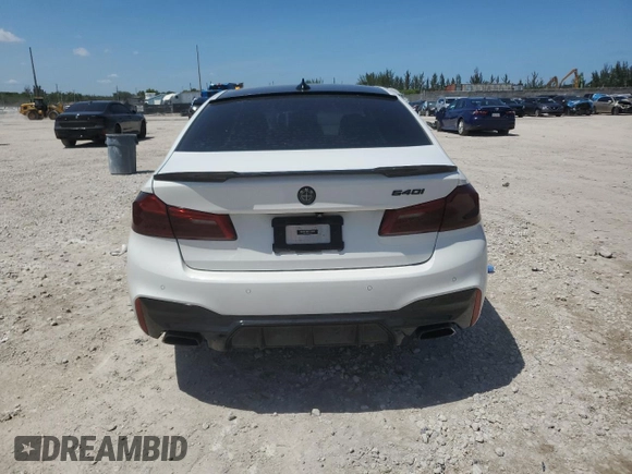 2018 BMW 5 Series 540i with VIN WBAJE5C58JWA96615, listed as a Copart auction lot 56117205 with 87,211 mi miles and Salvage title. Bid and sale history available at DreamBid. Image 6.