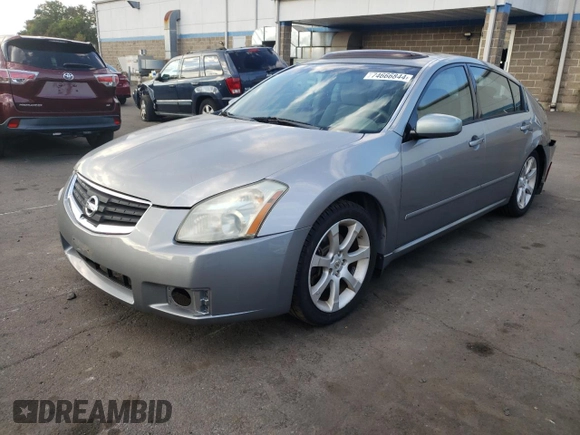 2008 Nissan Maxima 3.5 SE with VIN 1N4BA41E58C827645, listed as a Copart auction lot 74666844 with 146,742 mi miles and Salvage Title. Bid and sale history available at carsss.com. Image 1.