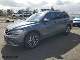 2024 Volkswagen Tiguan S with VIN 3VVFB7AX6RM010391, listed as a Copart auction lot 48162325 with 9,715 mi miles and Salvage Title. Bid and sale history available at carsss.com. Image 1.