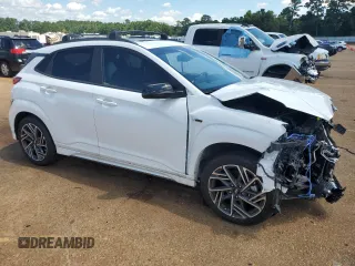 2023 Hyundai Kona N Line with VIN KM8K33A35PU025002, listed as a Copart auction lot 60696794 with 8,613 mi miles and Salvage Title. Bid and sale history available at carsss.com. Image 4.