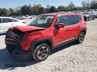 2015 Jeep Renegade Latitude with VIN ZACCJABH0FPB63177, listed as a Copart auction lot 77306944 with 92,026 mi miles and Salvage Title. Bid and sale history available at carsss.com. Image 1.