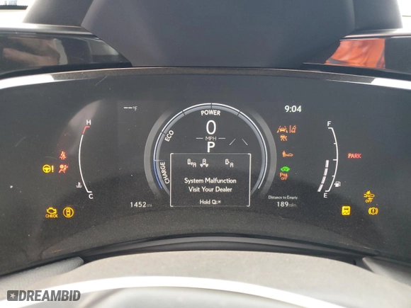 2025 Lexus NX with VIN 2T2HKCEZ8SC037324, listed as a Copart auction lot 83405744 with 1,452 mi miles and Salvage Title. Bid and sale history available at carsss.com. Image 9.