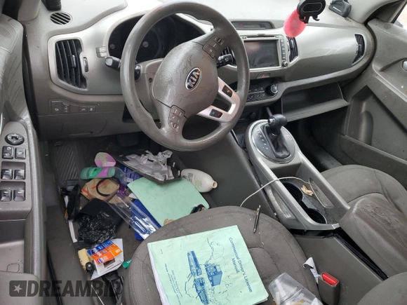 2013 Kia Sportage LX with VIN KNDPB3A23D7357308, listed as a Copart auction lot 49147235 with 0 mi miles and Salvage Title. Bid and sale history available at carsss.com. Image 8.
