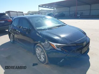 2023 Toyota Corolla Hatchback SE with VIN JTND4MBE0P3207630, listed as a IAAI auction lot 41645826 with 20,851 mi miles. Bid and sale history available at carsss.com. Image 1.