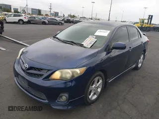 2013 Toyota Corolla L with VIN 5YFBU4EE1DP095964, listed as a IAAI auction lot 42055025 with 166,826 mi miles. Bid and sale history available at carsss.com. Image 2.