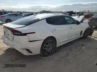 2023 Kia Stinger GT2 with VIN KNAE55LC7P6126371, listed as a Copart auction lot 86186454 with 80,968 mi miles and Salvage Title. Bid and sale history available at carsss.com. Image 3.