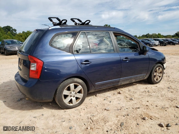 2007 Kia Rondo EX with VIN KNAFG526177051557, listed as a Copart auction lot 69931764 with 0 mi miles and Salvage Title. Bid and sale history available at carsss.com. Image 3.