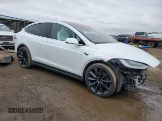 2020 Tesla Model X Long Range with VIN 5YJXCBE25LF235706, listed as a Copart auction lot 51224765 with 82,741 mi miles and Salvage Title. Bid and sale history available at carsss.com. Image 4.