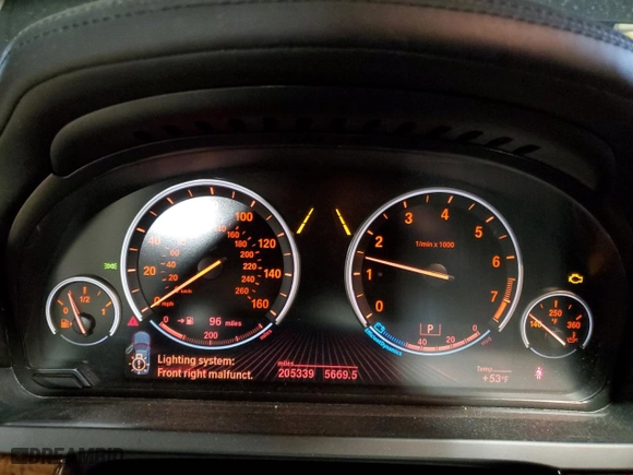 2013 BMW 7 Series 750Li xDrive with VIN WBAYF8C51DD140867, listed as a Copart auction lot 47683015 with 205,339 mi miles and Clean Title. Bid and sale history available at carsss.com. Image 9.