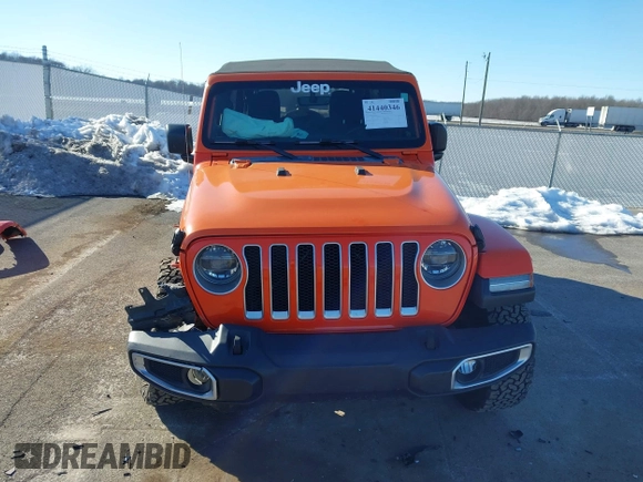2018 Jeep Wrangler Unlimited Sahara with VIN 1C4HJXEN1JW198258, listed as a IAAI auction lot 41440346 with 44,469 mi miles and . Bid and sale history available at DreamBid. Image 13.