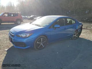 2020 Subaru Impreza Premium with VIN 4S3GKAV66L3606451, listed as a Copart auction lot 43106465 with 52,927 mi miles and Salvage Title. Bid and sale history available at carsss.com. Image 1.