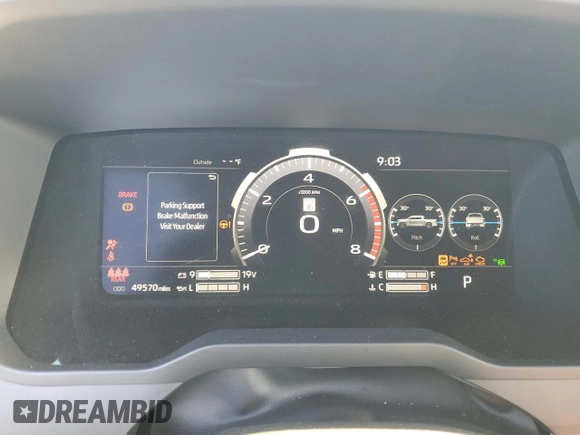 2022 Toyota Tundra 1794 Edition with VIN 5TFMA5DB6NX009193, listed as a Copart auction lot 74429534 with 49,570 mi miles and Salvage title. Bid and sale history available at DreamBid. Image 9.