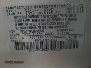 2017 Nissan Sentra SR z VIN 3N1AB7AP6HY385507, wystawiony jako Copart lot #57836165 z przebiegiem 115 335 mil mil oraz Szkoda całkowita • Salvage title. Historia ofert i sprzedaży dostępna na DreamBid. Obrazek 13.