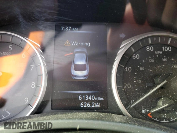 2020 Infiniti Q50 Luxe with VIN JN1EV7AR3LM255979, listed as a Copart auction lot 47680775 with 61,340 mi miles and Salvage title. Bid and sale history available at DreamBid. Image 9.