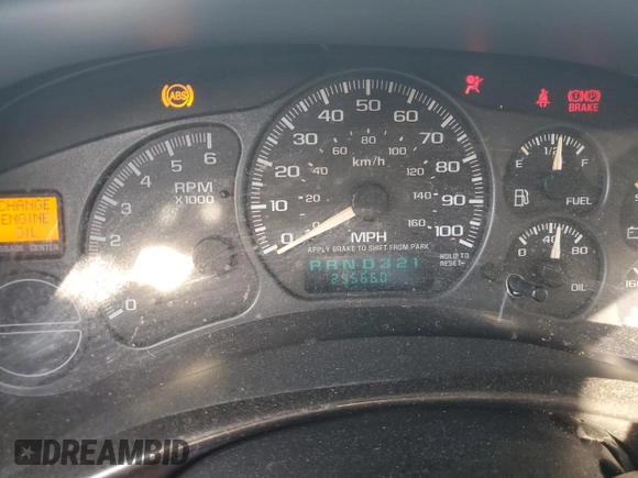 2002 Chevrolet Suburban LT with VIN 1GNEC16Z72J277760, listed as a Copart auction lot 79686394 with 295,660 mi miles and Salvage Title. Bid and sale history available at carsss.com. Image 9.