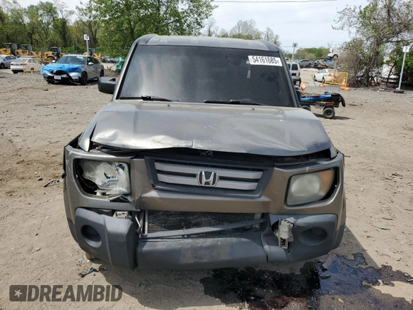 2007 Honda Element EX with VIN 5J6YH28777L003652, listed as a Copart auction lot 54161685 with 211,336 mi miles and Salvage Title. Bid and sale history available at DreamBid. Image 5.
