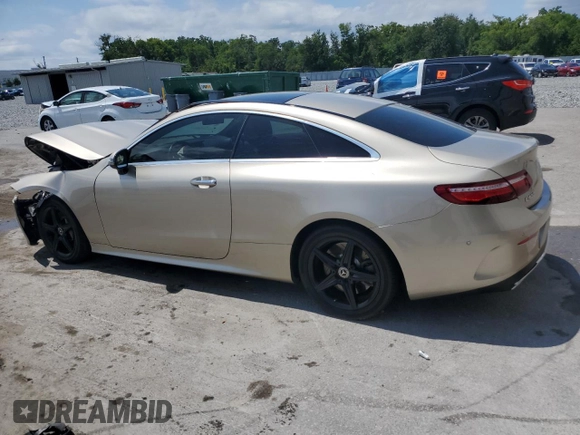 2018 Mercedes-Benz E 400 with VIN WDD1J6FB2JF020039, listed as a Copart auction lot 52329585 with 62,303 mi miles and Salvage Title. Bid and sale history available at DreamBid. Image 2.