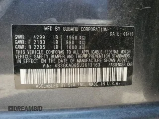 2018 Subaru Impreza Premium with VIN 4S3GKAD65J3613163, listed as a Copart auction lot 62582835 with Not provided miles and Clean title. Bid and sale history available at DreamBid. Image 12.
