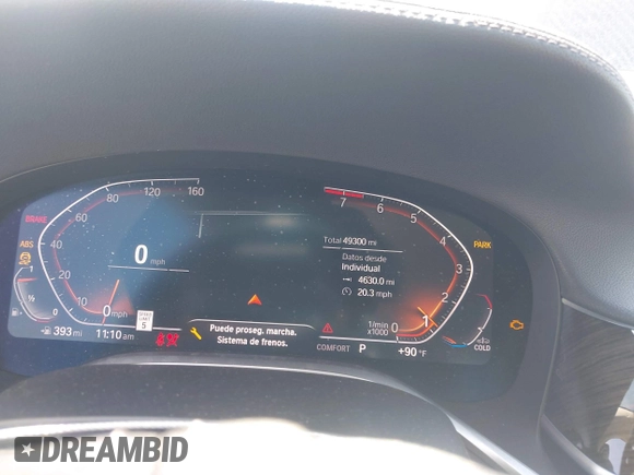 2022 BMW 7 Series 740i with VIN WBA7T2C02NCH73426, listed as a IAAI auction lot 42641007 with 49,300 mi miles and . Bid and sale history available at DreamBid. Image 7.