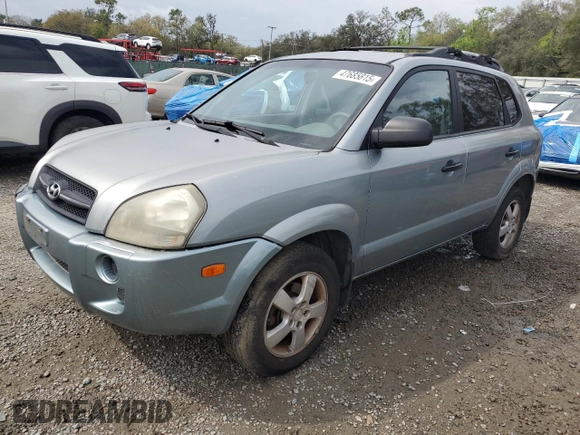 2005 Hyundai Tucson GL with VIN KM8JM12B05U223583, listed as a Copart auction lot 47685815 with 187,736 mi miles and Salvage Title. Bid and sale history available at carsss.com. Image 1.