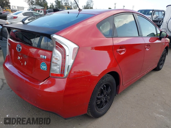 2013 Toyota Prius One with VIN JTDKN3DU9D1725010, listed as a IAAI auction lot 41955615 with 266,378 mi miles and . Bid and sale history available at carsss.com. Image 4.