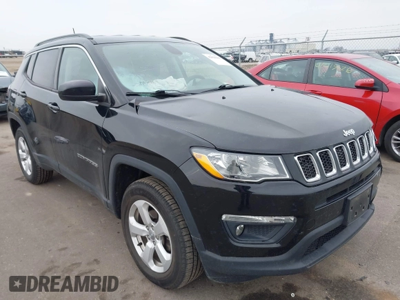 2018 Jeep Compass Altitude with VIN 3C4NJDBB9JT202297, listed as a IAAI auction lot 42020996 with 59,461 mi miles and . Bid and sale history available at DreamBid. Image 1.