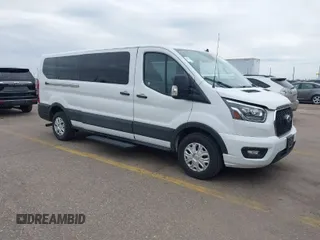 2023 Ford Transit Passenger XL with VIN 1FBAX2YG3PKA63237, listed as a IAAI auction lot 41996063 with 58,429 mi miles. Bid and sale history available at carsss.com. Image 1.