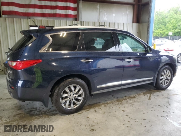 2015 Infiniti QX60 with VIN 5N1AL0MM6FC556695, listed as a Copart auction lot 56818345 with 139,502 mi miles and Salvage title. Bid and sale history available at DreamBid. Image 3.