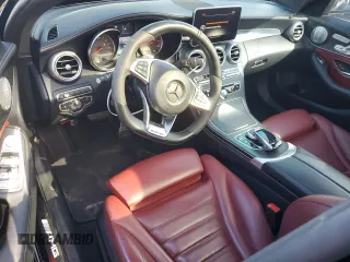 2018 Mercedes-Benz C 43 AMG with VIN 55SWF6EB5JU251989, listed as a Copart auction lot 44369745 with 94,389 mi miles and Salvage Title. Bid and sale history available at carsss.com. Image 8.