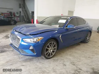 2021 Genesis G70 2.0T with VIN KMTG44LA4MU073743, listed as a IAAI auction lot 41665971 with 43,061 mi miles. Bid and sale history available at carsss.com. Image 18.