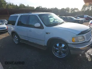 2000 Ford Expedition XLT with VIN 1FMEU1767YLB19633, listed as a IAAI auction lot 41594877 with 288,439 mi miles and . Bid and sale history available at DreamBid. Image 1.