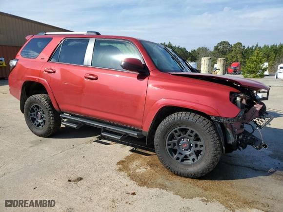 2022 Toyota 4Runner SR5 with VIN JTEEU5JR7N5255884, listed as a Copart auction lot 46951615 with 85,727 mi miles and Salvage Title. Bid and sale history available at carsss.com. Image 4.