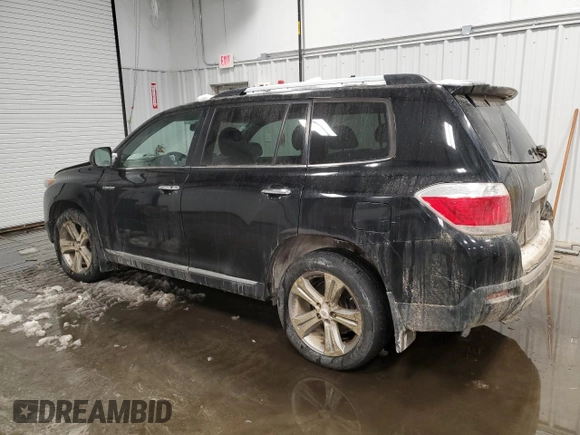 2012 Toyota Highlander Limited with VIN 5TDDK3EH2CS129130, listed as a Copart auction lot 45463835 with 0 mi miles and Salvage Title. Bid and sale history available at carsss.com. Image 2.