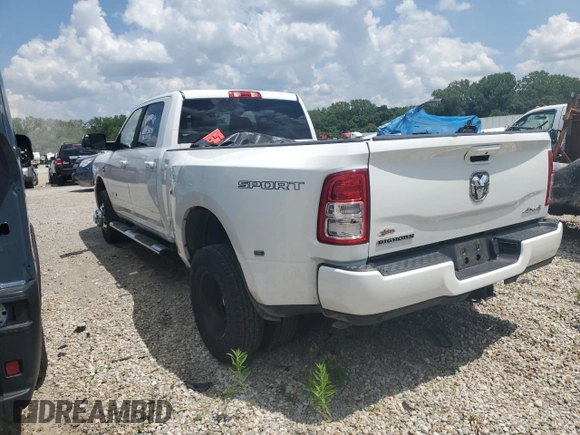2021 Ram 3500 Big Horn with VIN 3C63RRHL0MG618093, listed as a Copart auction lot 59799864 with 80,420 mi miles and Salvage Title. Bid and sale history available at carsss.com. Image 2.