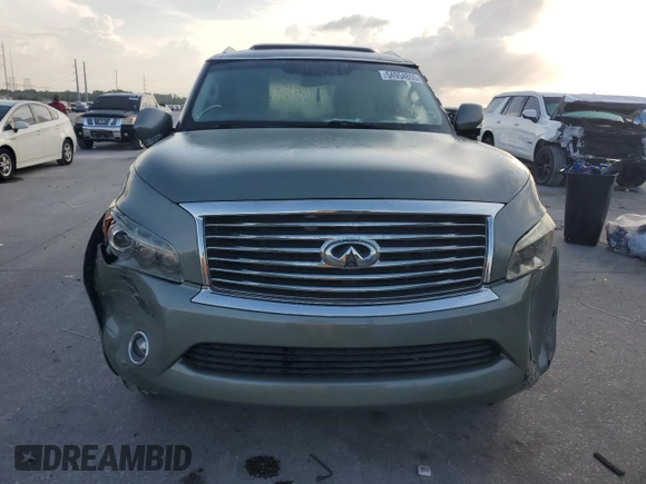 2012 Infiniti QX56 7-passenger with VIN JN8AZ2NF7C9515536, listed as a Copart auction lot 54954855 with Not Provided miles and Salvage Title. Bid and sale history available at carsss.com. Image 5.